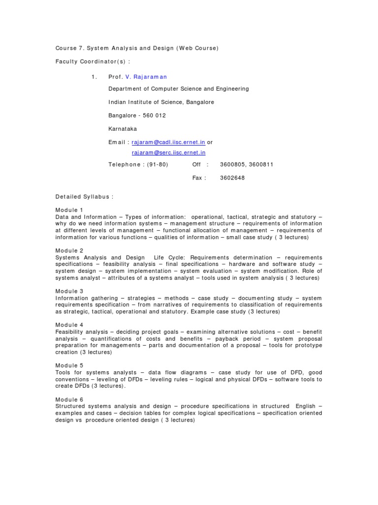 System Analysis & Design Course | PDF | E Commerce | Object (Computer ...