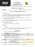 LAS 3.4 Basic Statistics in Experimental Research No Answer Key