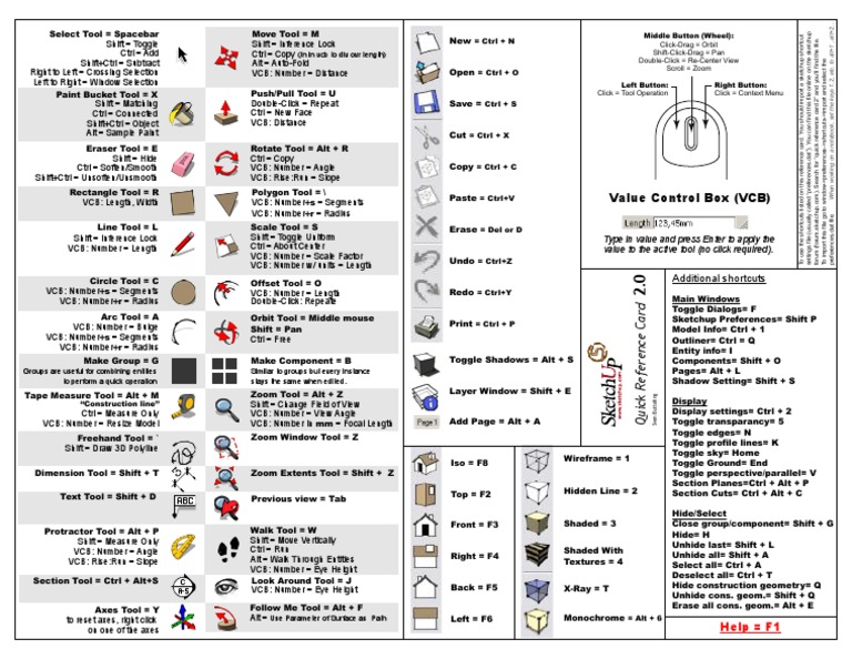 SKETCHUP Keyboard Shortcuts | Control Key | Double Click
