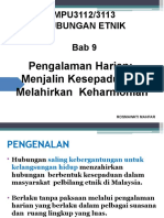 MPU3112/3113 Hubungan Etnik Bab 9: Pengalaman Harian: Menjalin Kesepaduan & Melahirkan Keharmonian