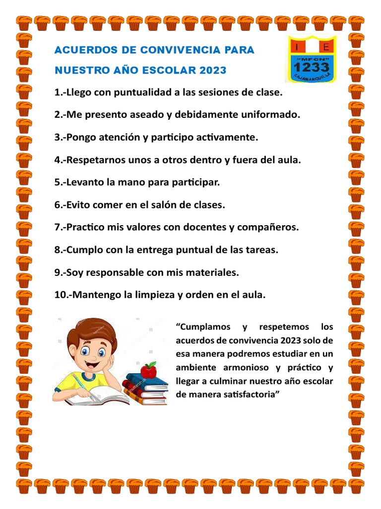 Acuerdos de Convivencia 2023 | PDF | Crecimiento personal y profesional