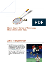 Badminton: Morris County School of Technology Physical Education Dept