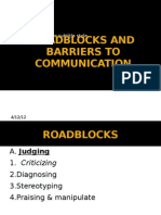 Roadblocks and Barriers To Communication