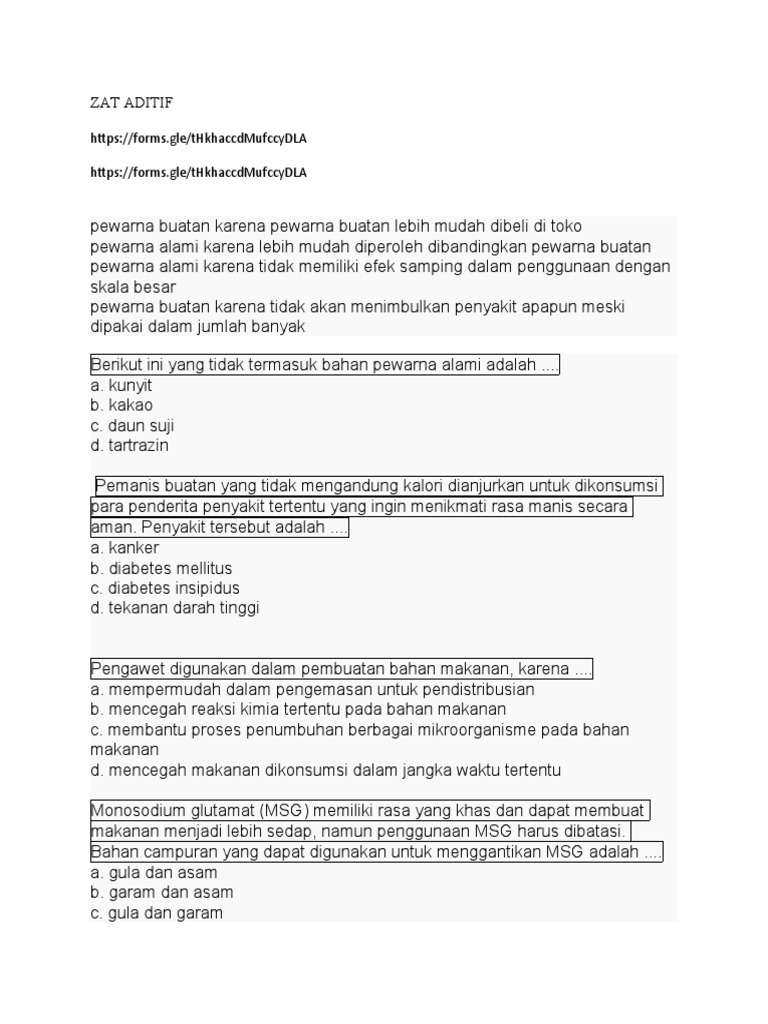 Zat Aditif: Alami vs Buatan | PDF | Memasak, Makanan, & Anggur