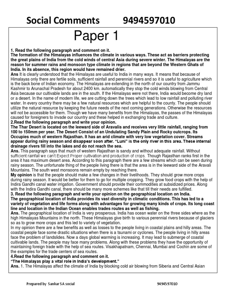 Importance of Himalayas in India's Development | PDF | Climate Change ...