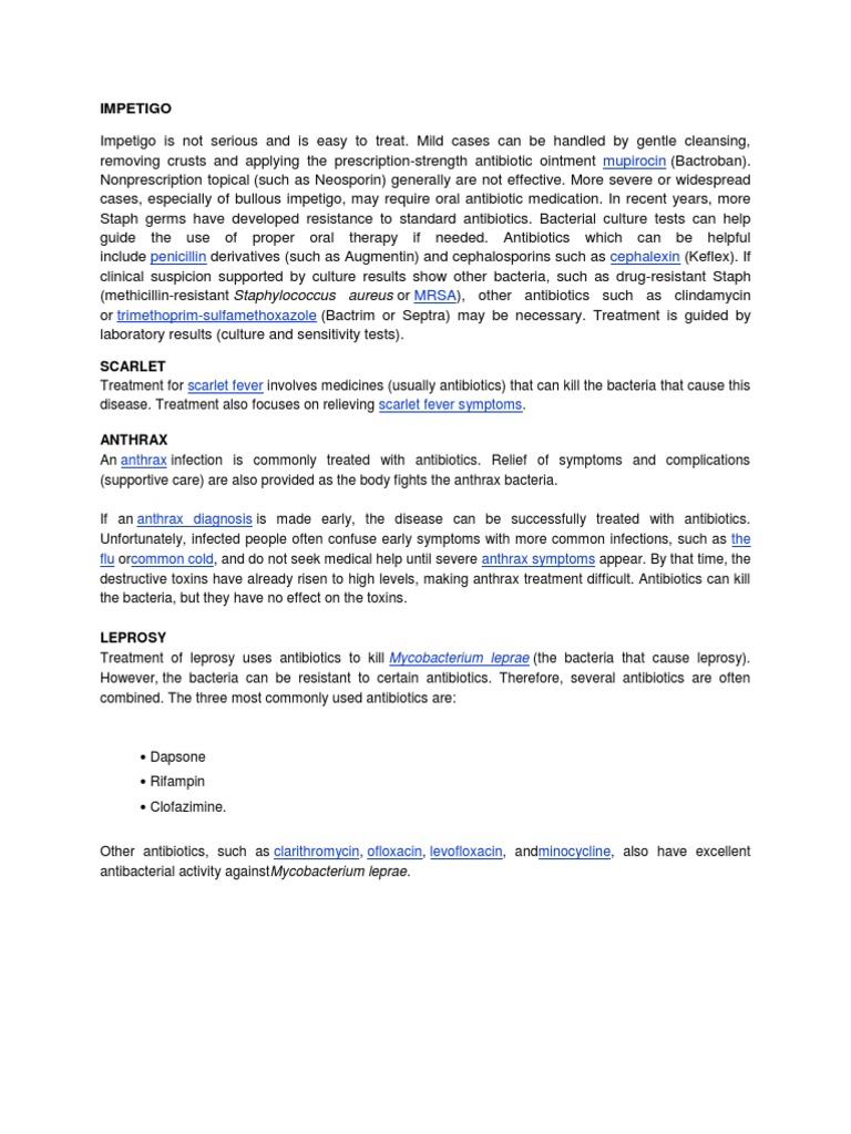 Impetigo Antibiotics Antimicrobial Resistance