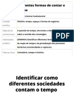 Diferentes Formas de Contar o Tempo: Ano: Unidade Temática Objeto(s) de Conhecimento: Habilidade(s) Da BNCC