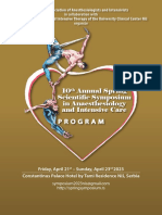 PROGRAM 10th Annual Spring Scientific Symposium in Anaesthesiology and IntesniveCare