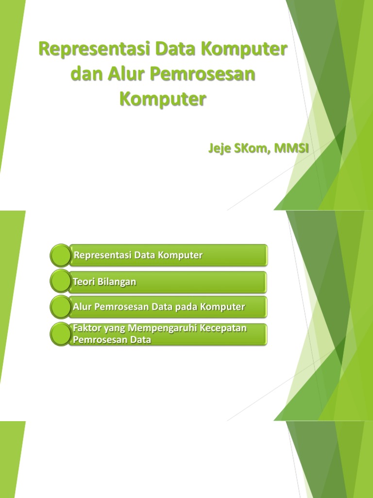 Representasi Data Komputer Dan Alur Pemrosesan Komputer: Jeje Skom ...