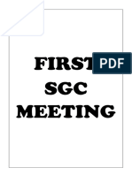 First SGC Meeting