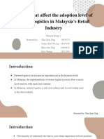 Factors That Affect The Adoption Level of Reverse Logistics in Malaysia's Retail Industry