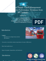 The Impact of Supply Chain Management Practices On Firm Performance: Evidence From 3PL Industry