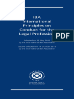 IBA International Principles On Conduct For The Legal Profession