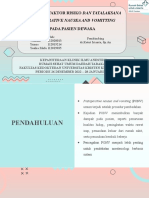 Penilaian Faktor Risiko Dan Tatalaksana Pada Pasien Dewasa: Post-Operative Nausea and Vomitting