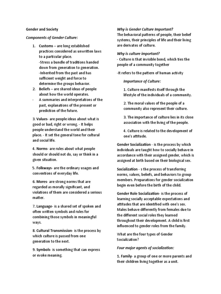 Understanding Gender Culture Dynamics | PDF | Gender | Gender Studies