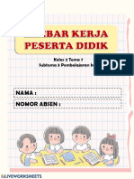 Nama: Nomor Absen:: Kelas 2 Tema 7 Subtema 3 Pembelajaran Ke-1