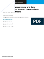 Chapter 14: Programming and Data Representation: Answers To Coursebook Questions and Tasks