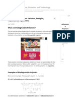 Sciencedoze: Science, Education and Technology: Biodegradable Polymers: de Nition, Examples, Properties and Applications