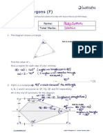 Angles in Polygons (F) : Name: Total Marks