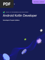 Android Kotlin Developer Nanodegree Program Syllabus