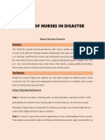 Disaster Nursing (Roles of Nurses in Disaster) Midterm Activity