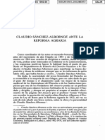 Claudio Sánchez-Albornoz y la reforma agraria de 1932