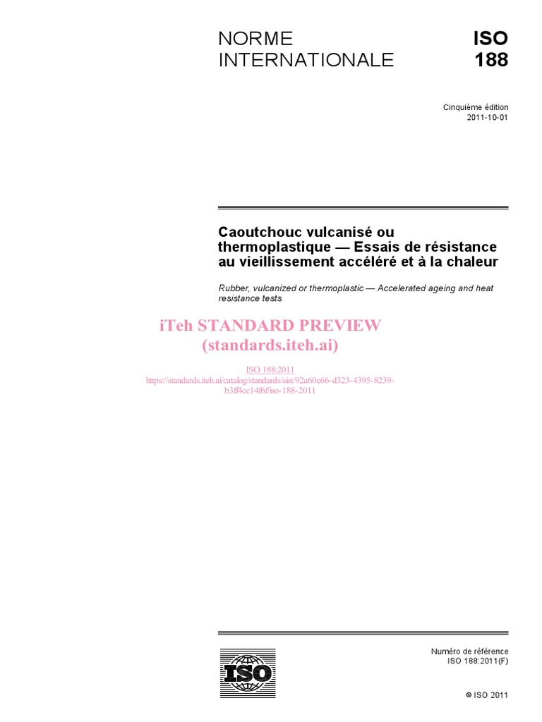 Iso 188 2011 | PDF | Organisation internationale de normalisation ...