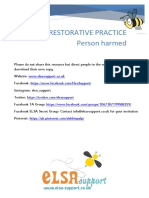 Restorative Practice Worksheet Person Harmed