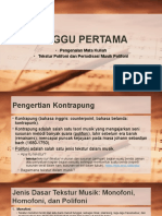 Minggu Pertama: Pengenalan Mata Kuliah Tekstur Polifoni Dan Periodisasi Musik Polifoni