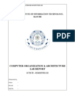 CS 2103 Computer Organization and Architecture Lab Report