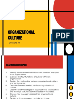 Lecture 10 Organizational Culture
