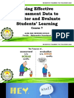 Using Effective Assessment Data To Monitor and Evaluate Students' Learning