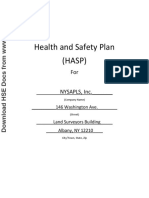 Health and Safety Plan (HASP) : For NYSAPLS, Inc.