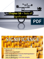 Chapter 5B - Tests Of: Significance