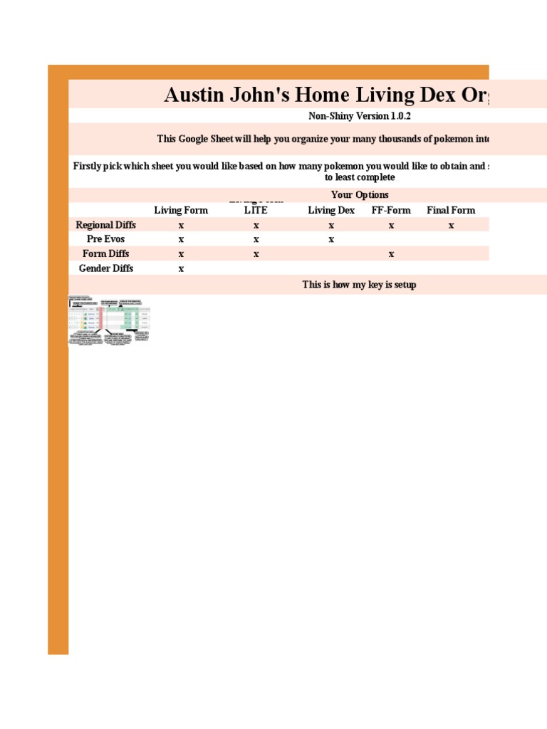 Austin John's Living Dex Organizer 1.0.2 | PDF | Video Games | Pokémon