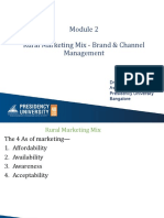 Rural Marketing Mix - Brand & Channel Management