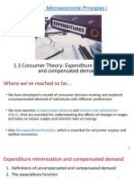 1.3 Consumer Theory - Expenditure Minimization and Compensated Demand - With Polls