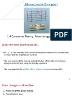 EC201: Microeconomic Principles I: 1.4 Consumer Theory: Price Changes and Welfare