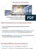 1.2 Utility Maximisation and Uncompensated Demand