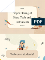 Proper Storing of Hand Tools and Instruments: Sjkhs