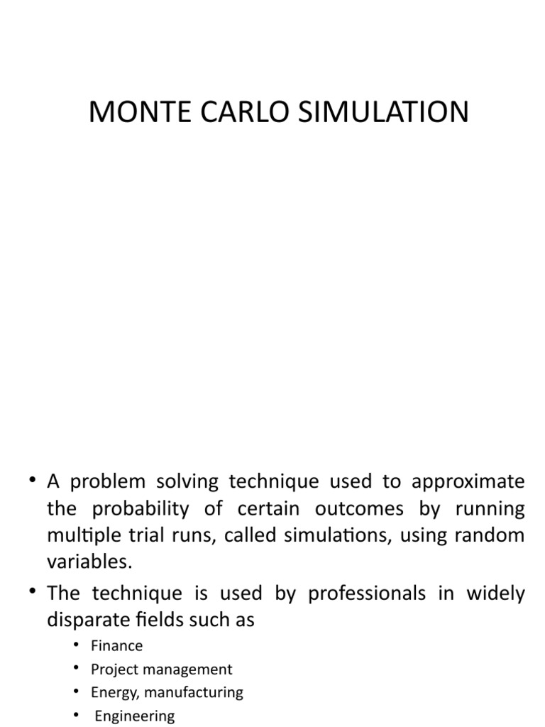 Monte Carlo Simulation | PDF | Monte Carlo Method | Simulation