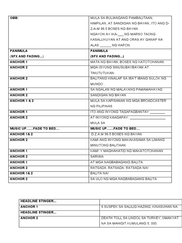 Format Radiobroad | PDF