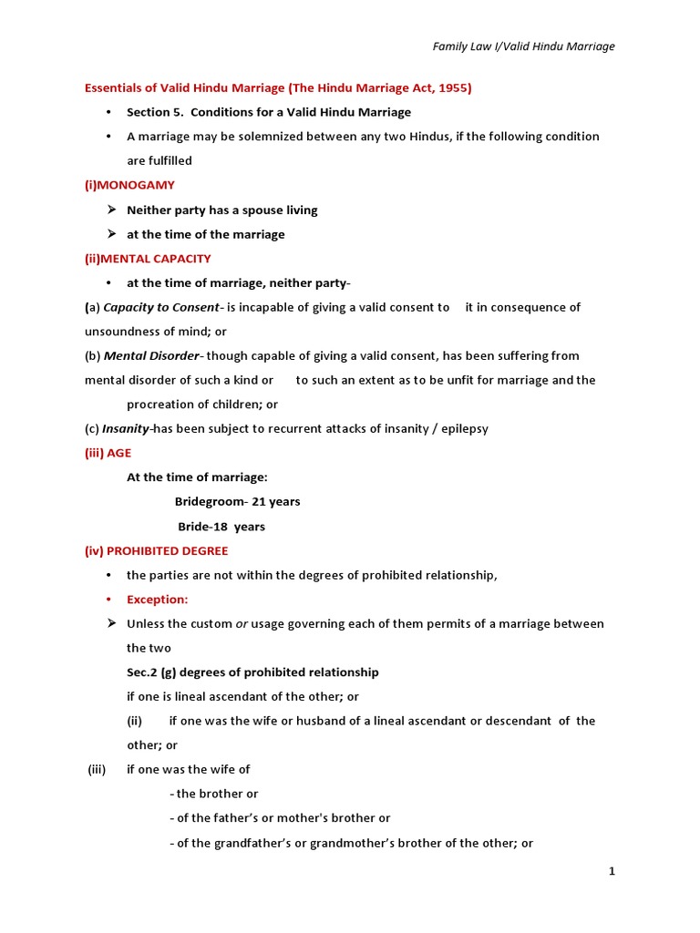 What Are The Essentials Of Hindu Marriage Act