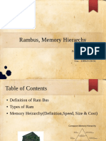 Rambus, Memory Hierarchy: Presented by - Sujay J Section - C Usn - 1DB21CS151