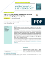 Effect of Virtual Reality On Preoperative Anxiety in Patients Undergoing Septorhinoplasty