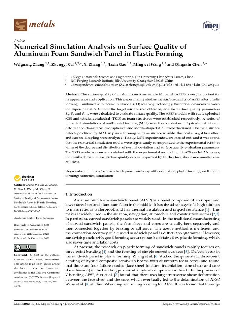 Metals 13 00065 PDF Sheet Metal Elasticity (Physics)