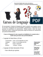 Curso Corto Lenguaje de Señas Básico