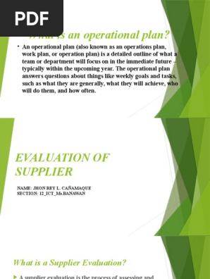 Operational plan
