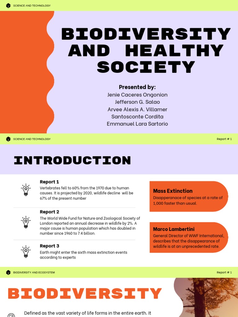 Biodiversity and Healthy Society | PDF | Biodiversity | Ecosystem