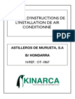 Manuel D'Instructions de L'Installation de Air Conditionné: Astilleros de Murueta, S.A B/ Hondarra